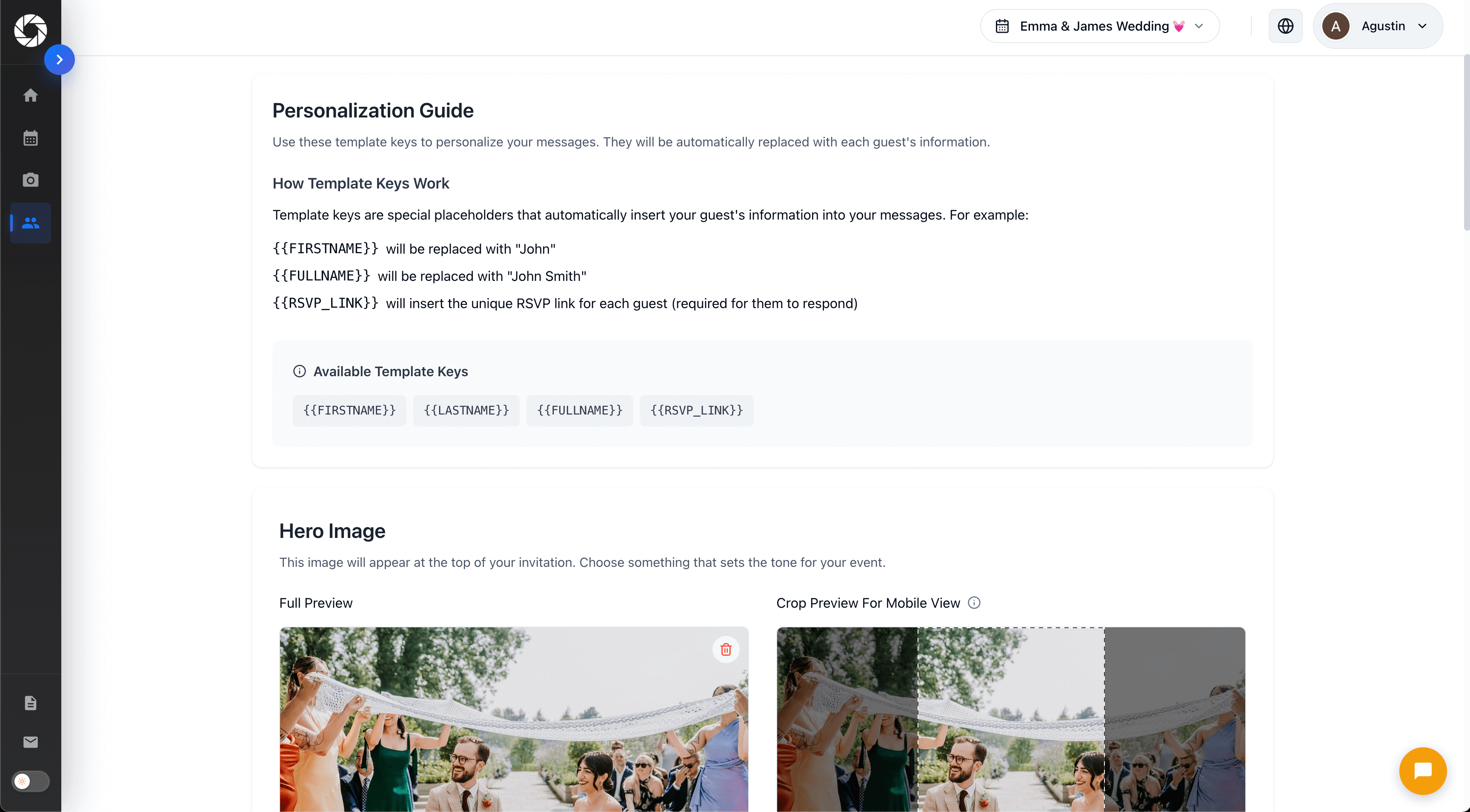 Event Creation Dashboard