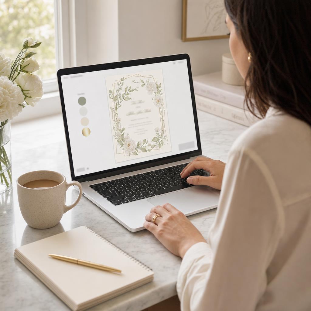 Customizing a digital wedding invitation