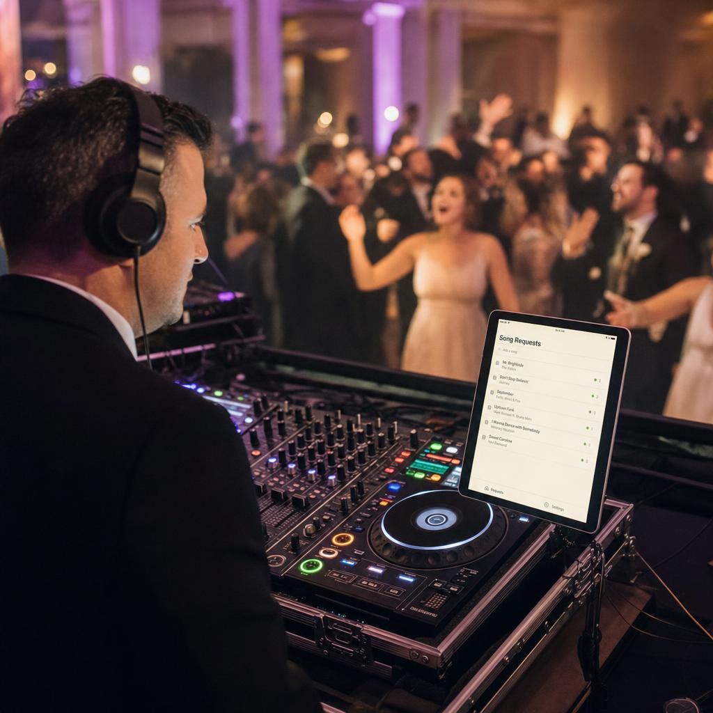 DJ hanterar låtönskningar på Fotify