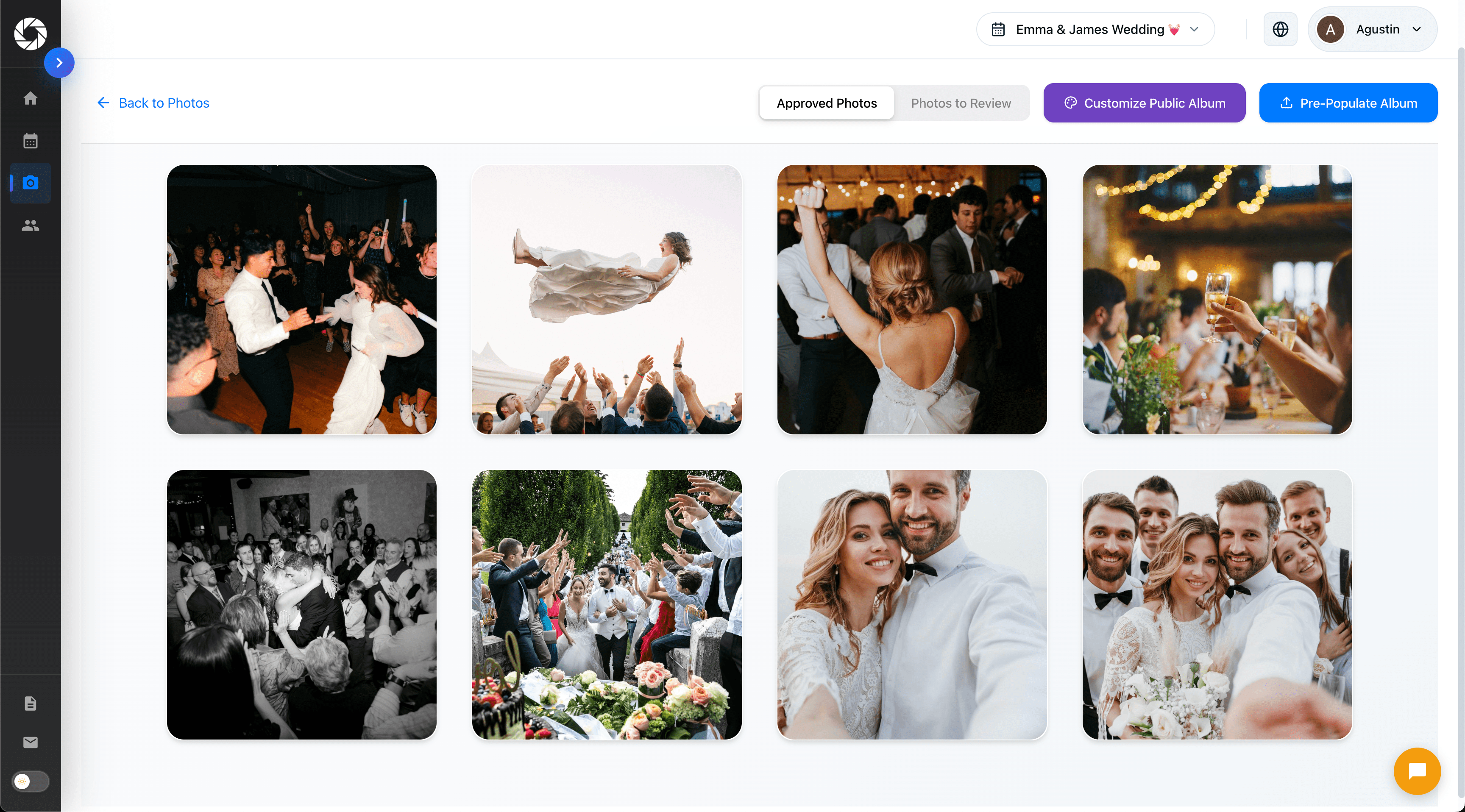 Painel de Gerenciamento de Fotos